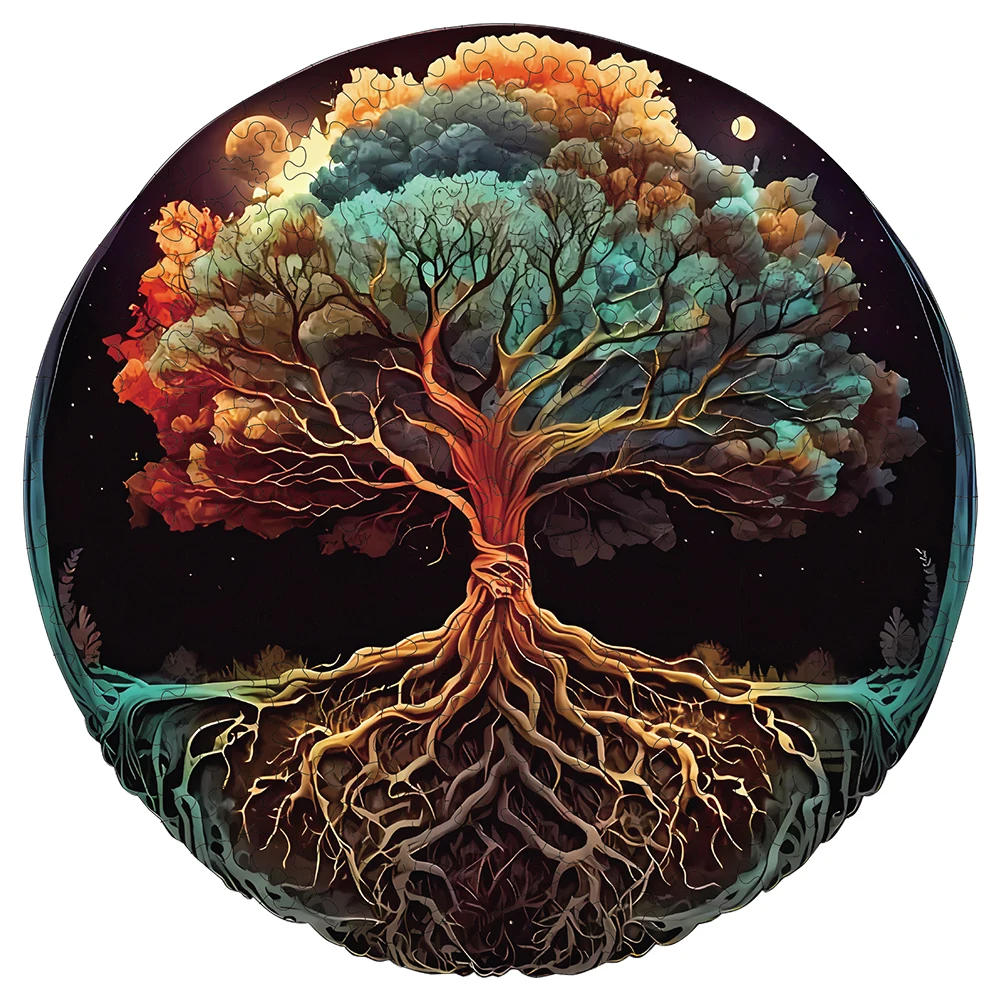 

Wooden Puzzle for Adults, The Tree of Life Puzzles, Irregular Shaped Unique Jigsaw Puzzles, Special Holiday Gifts,Home Decor