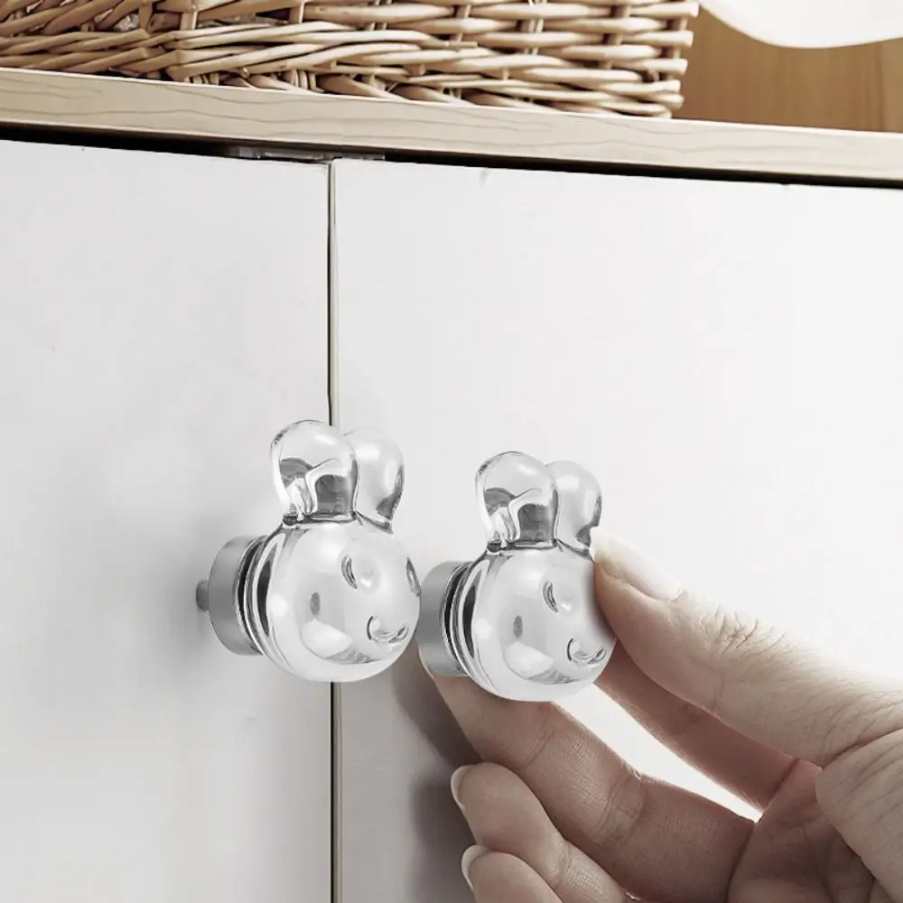 Screw Punching Crystal Handle Single Hole Wear Resistant Furniture Knob Multiple Styles Creative Cabinet Handle Drawer