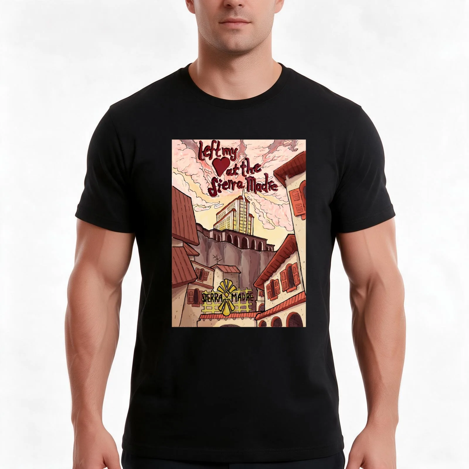 Left My 3 at the Sierra Madre T-Shirt Summer Casual Cotton Tee Oversized Streetwear Tops Vintage Graphic Print 100% Cotton