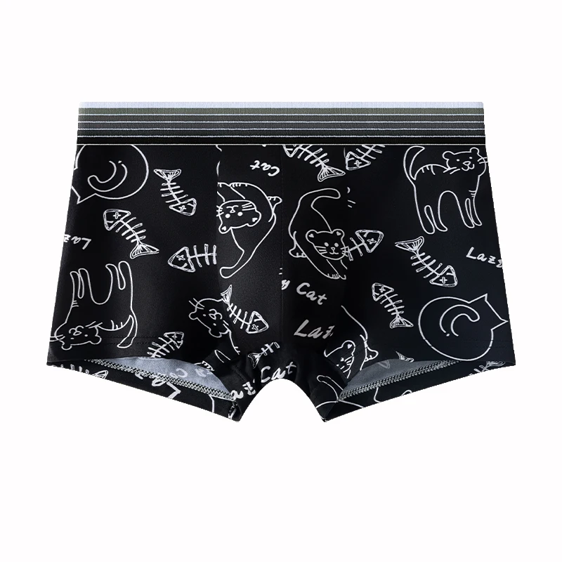 4Pcs/Lot Mens Underwear Boxers Fashion printed Panties Men\'s Underpants  Boxer Comfortable Brand Boxershort Shorts