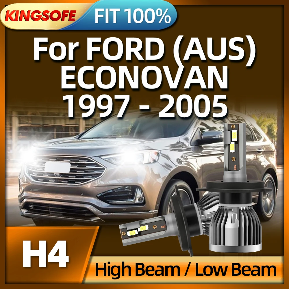 

KINGSOFE 110W H4 LED Headlight Lamp 26000LM Car Light 6000K For FORD (AUS) ECONOVAN 1997 1998 1999 2000 2001 2002 2003 2004 2005