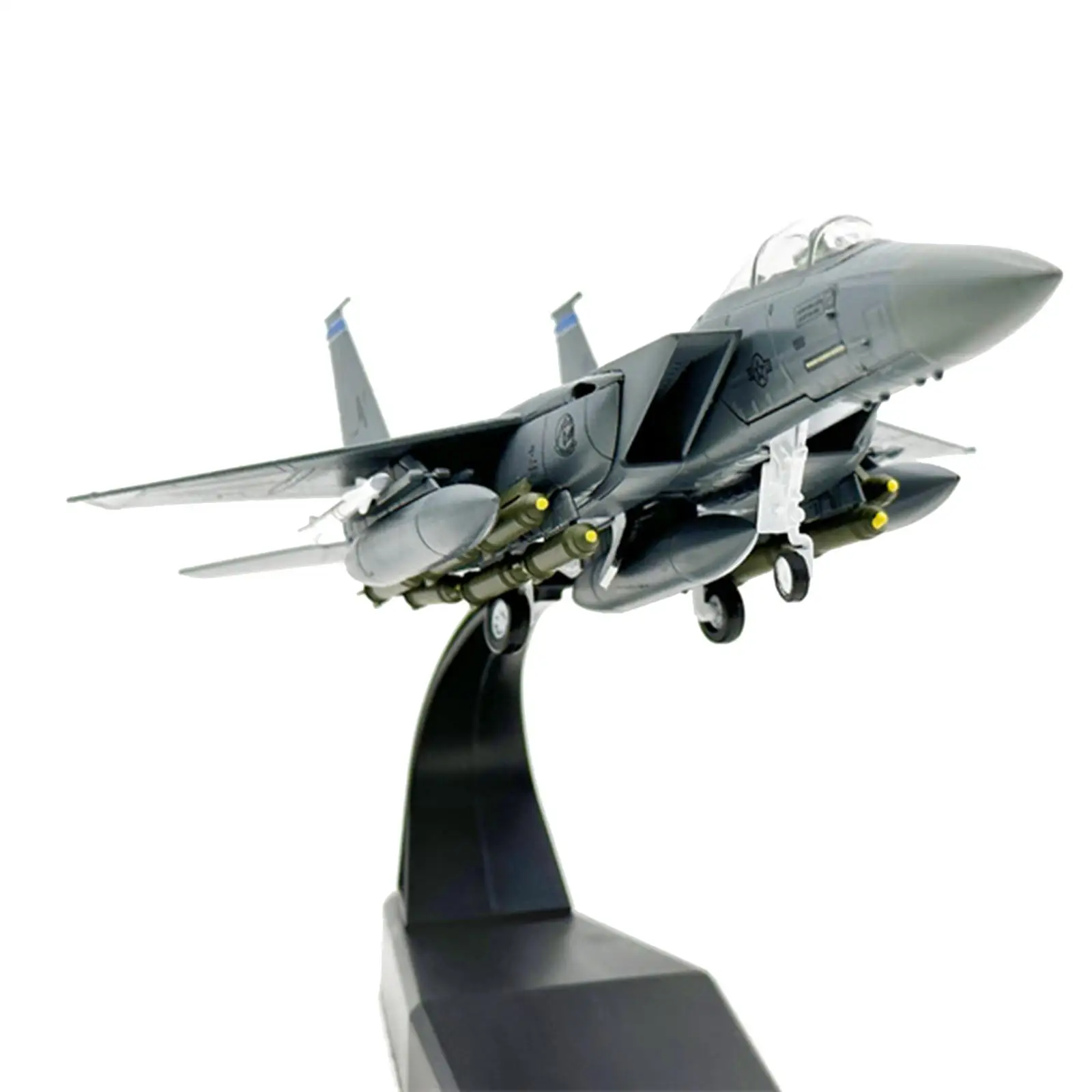 

1/100 F15E Имитация истребителя, литая под давлением модель, коллекция самолетов для дома, ТВ-шкафа, гостиной, книжная полка, настольный декор