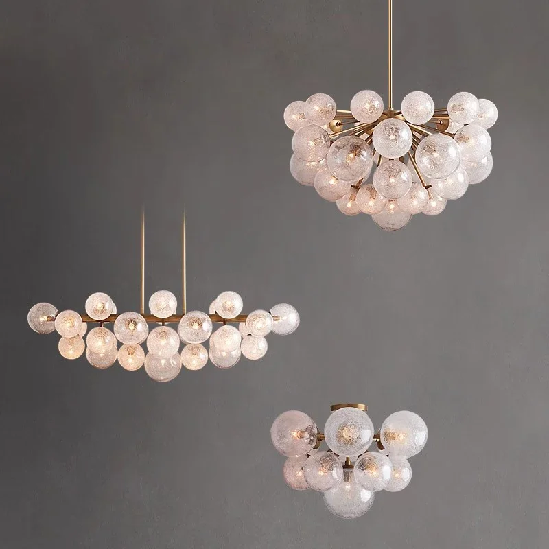 Modern Simplicity Home Decor Round Ball Pendant Indoor A Living Room Master Bedroom Chandelier Indoor Lighting Light Fixture