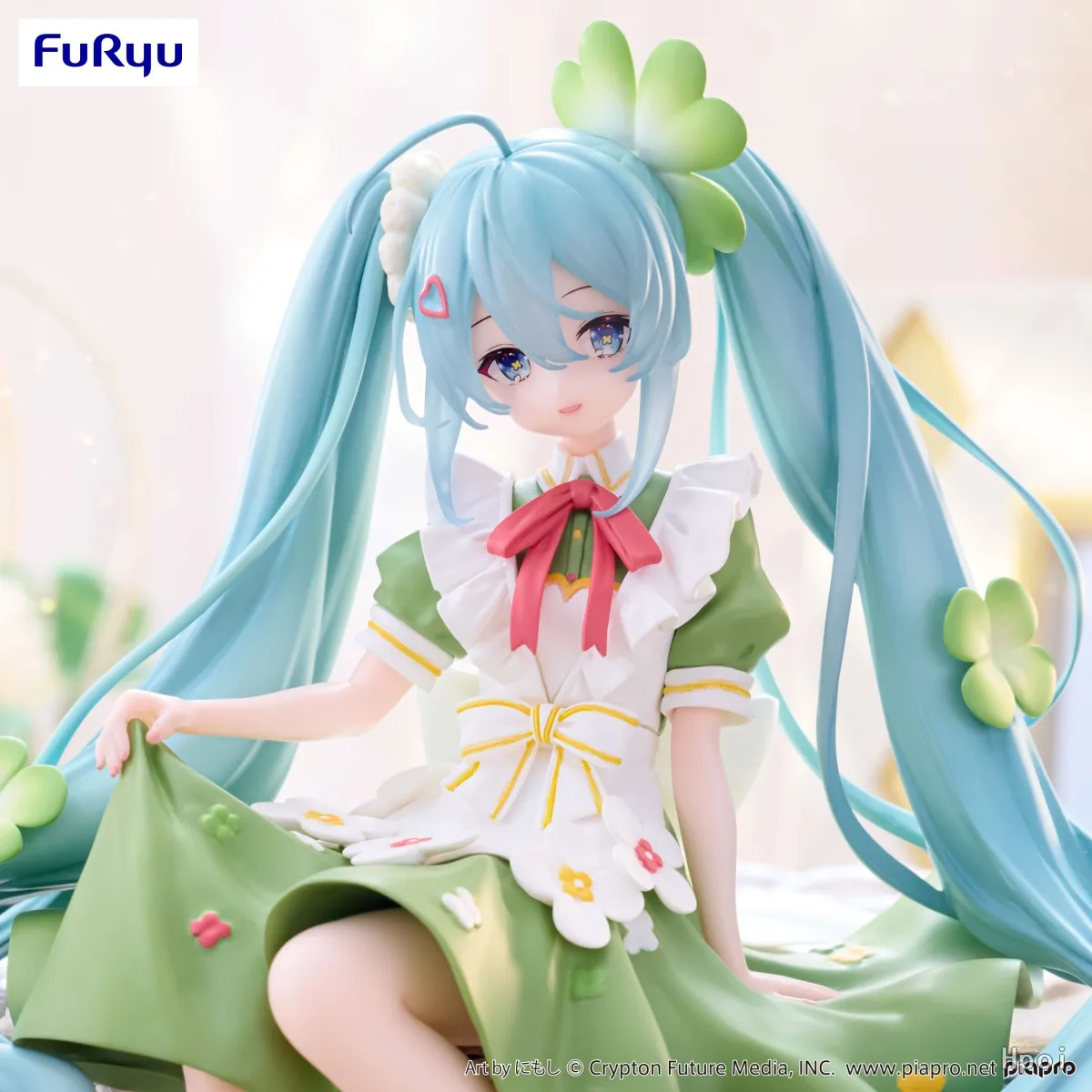 Figura de Anime de 15cm, tapón de fideos Hatsune Miku, figura de acción de Hada de hierba de la suerte, modelo de colección de PVC, juguetes de adorno, regalos