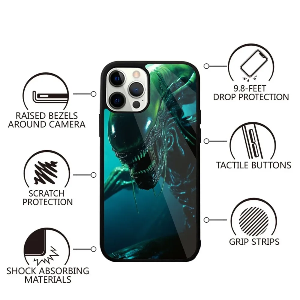 Movie A-Alien Xenomorph  Phone Case Strong Magnetic For IPhone 15,14,13,Pro,Max,Plus,11,12,Mini For Magsafe Wireless Charging