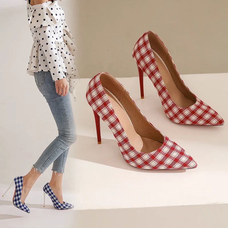 High Heels Women\'s Stiletto Heels 2024 New Style with Skirt Sexy Red Elegant Pointed Toe Professional Shoes Super High Heels Factory Direct Sales