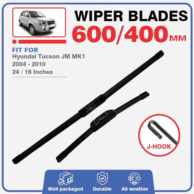 Front Wiper Blades For Hyundai Tucson JM 2004 2005 2006 2007 2008 2009 2010 Windshield Windscreen Brushes Window Car Accessories