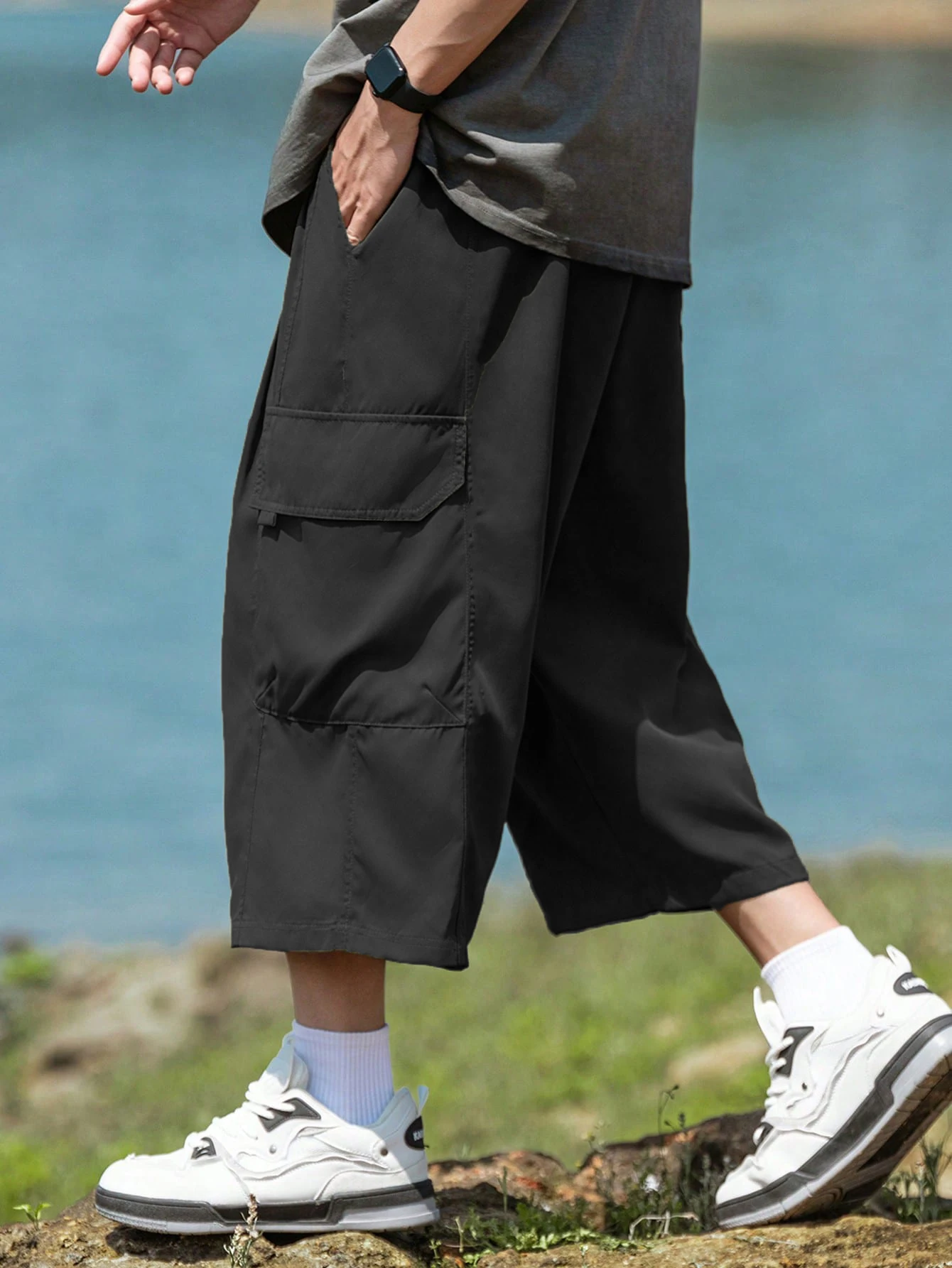 plus Size Men's Casual Workwear Seven-Foot Pants Loose Fit Comfortable Trousers for Men