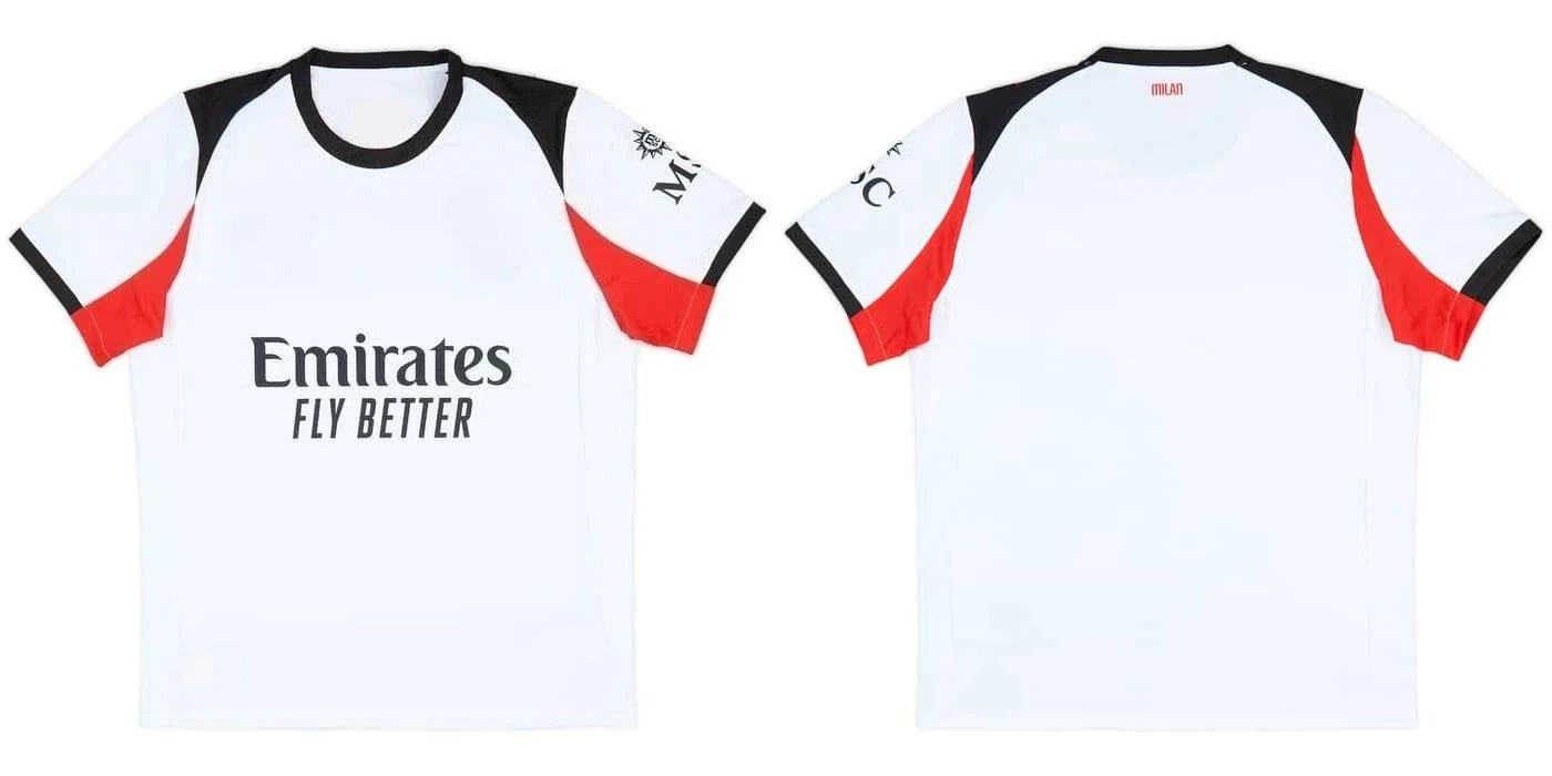 

Best-selling new 3D printed 2025-26 AC Milan away jersey, men's and women's fast-drying T-shirt for football.