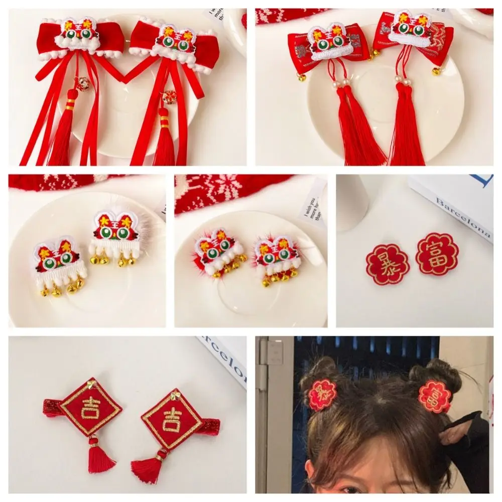 Hair Accessories Children New Year Hairpin Chinese Style Tiger Shape New Year Barrettes Costume Headwear Hanfu Headdress