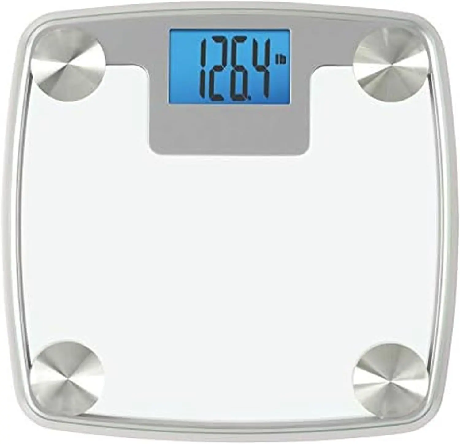 

Digital Bathroom Scale with Auto Recognition, Measures Weight up to 440 lbs, Batteries Included, Silver