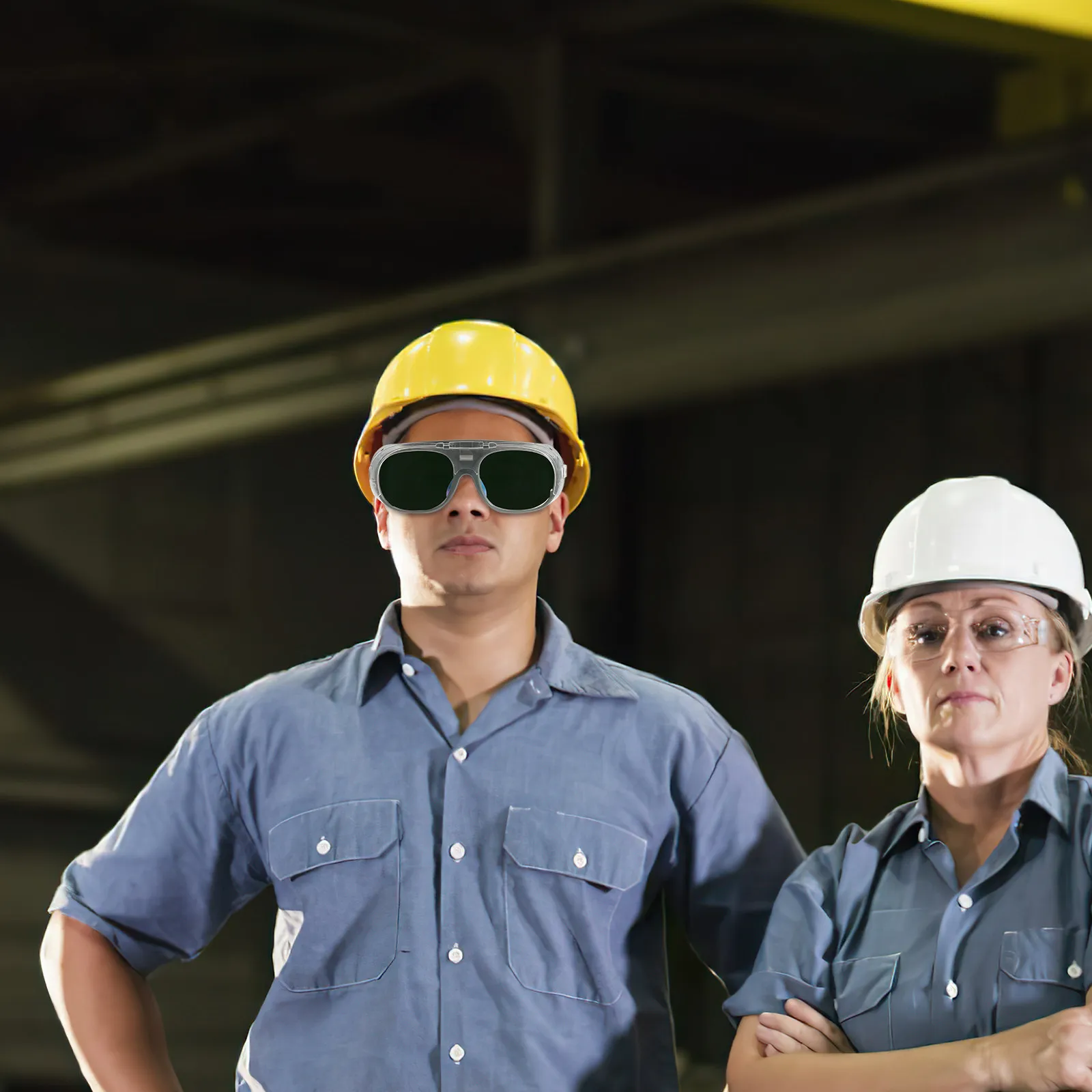 

2 шт. Защитные очки для сварки премиум-класса, пластиковые, двухслойные, с УФ/ИК-защитой, тонированные, для электросварки