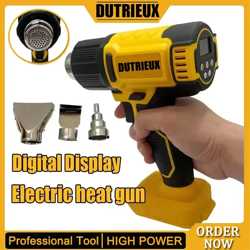 

Подходит для Dewalt, электрические воздушные пистолеты с цифровым дисплеем, беспроводной тепловой пистолет с 3 насадками, промышленный термоусадочный пистолет для 20 В