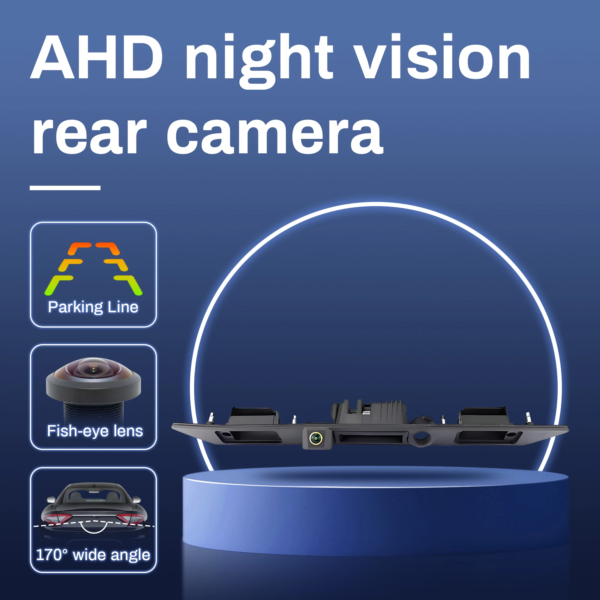 

CCD AHD 1080P 170°CVBSCar Rear Trunk Handle Camera For Audi A3 A4 A5 A6 B6 A6L S6 B7 A8 A8L Avant with Keyhole Car Night Vision