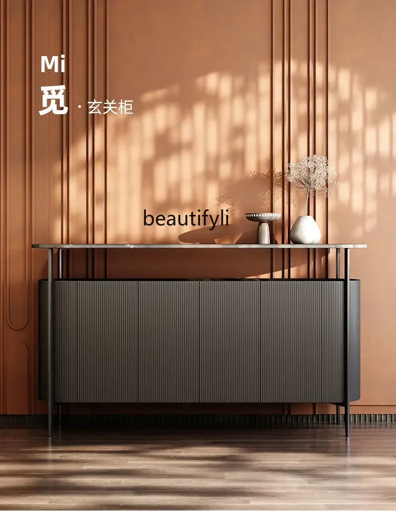 

SS ss7486 Italian minimalist entrance cabinet light luxury rock slab dining side cabinet villa living room decorative locker