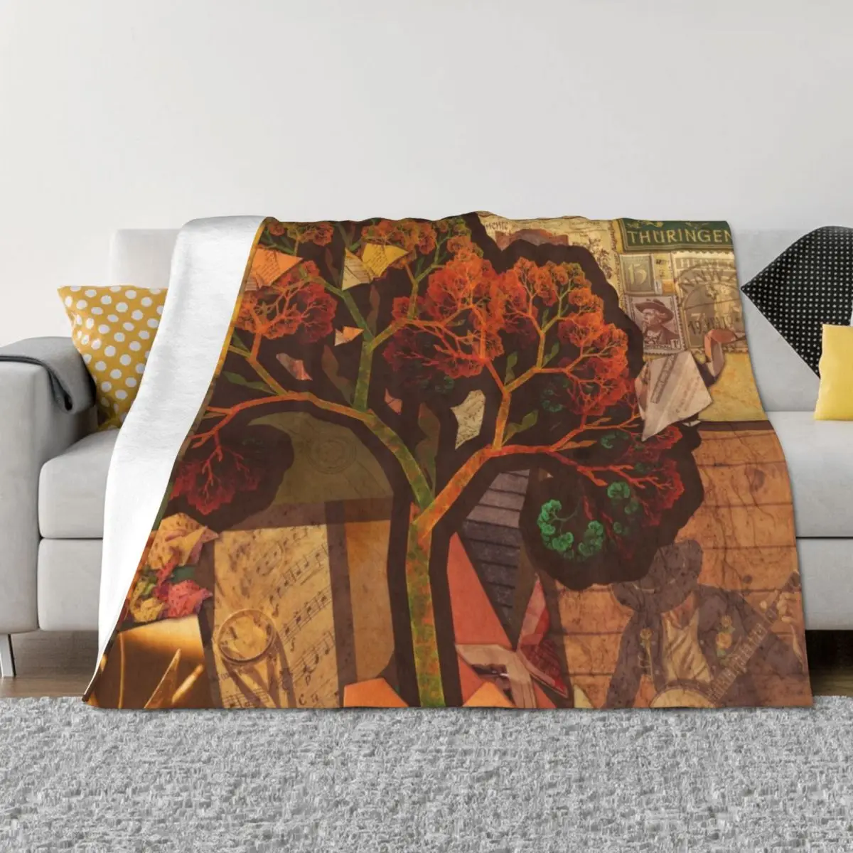 

Beautiful Fractal Collage of an Endless Origami Autumn Throw Blanket Flannel Loose Kid'S manga Blankets
