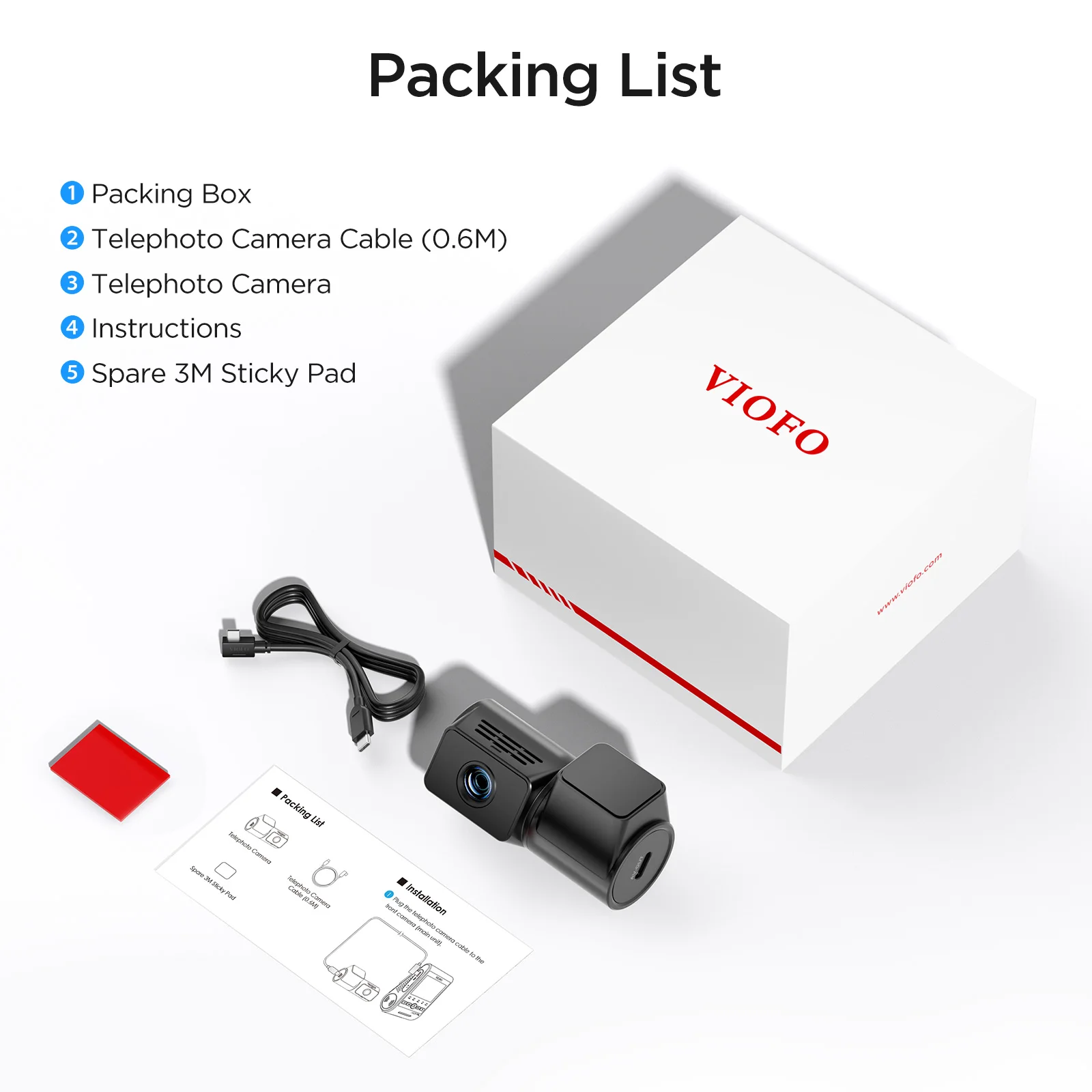 VIOFO RTC320 Telephoto Camera for A229 PLUS/A229 PRO