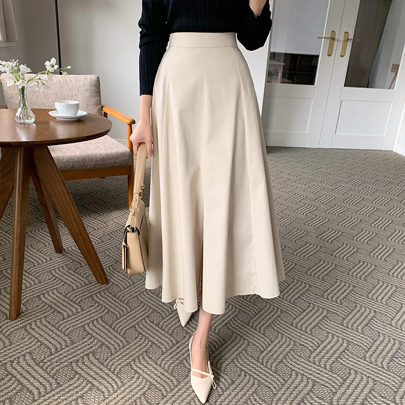 

French Vintage Long Woman Skirts Womens Casual Sexy Swing Skirts Fashion High Waist Three-dimensional Umbrella Skirt VAZY23101