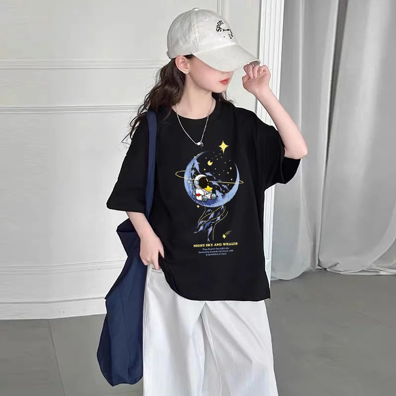 Summer Children's Clothing Short Sleeve T Shirt for Boys or Girls Fashion Cartoon Print Children's T Shirt Pure Cotton Kids Tops