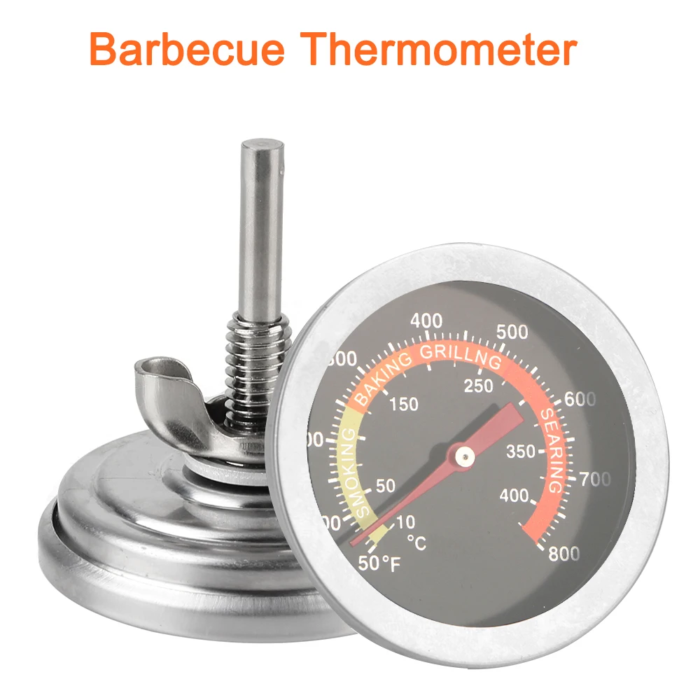 Instant Read Oven Thermometer 0-400℃ BBQ Smoker Grill Thermometer Household  Cooking Temp Gauge for Kitchen Home Baking
