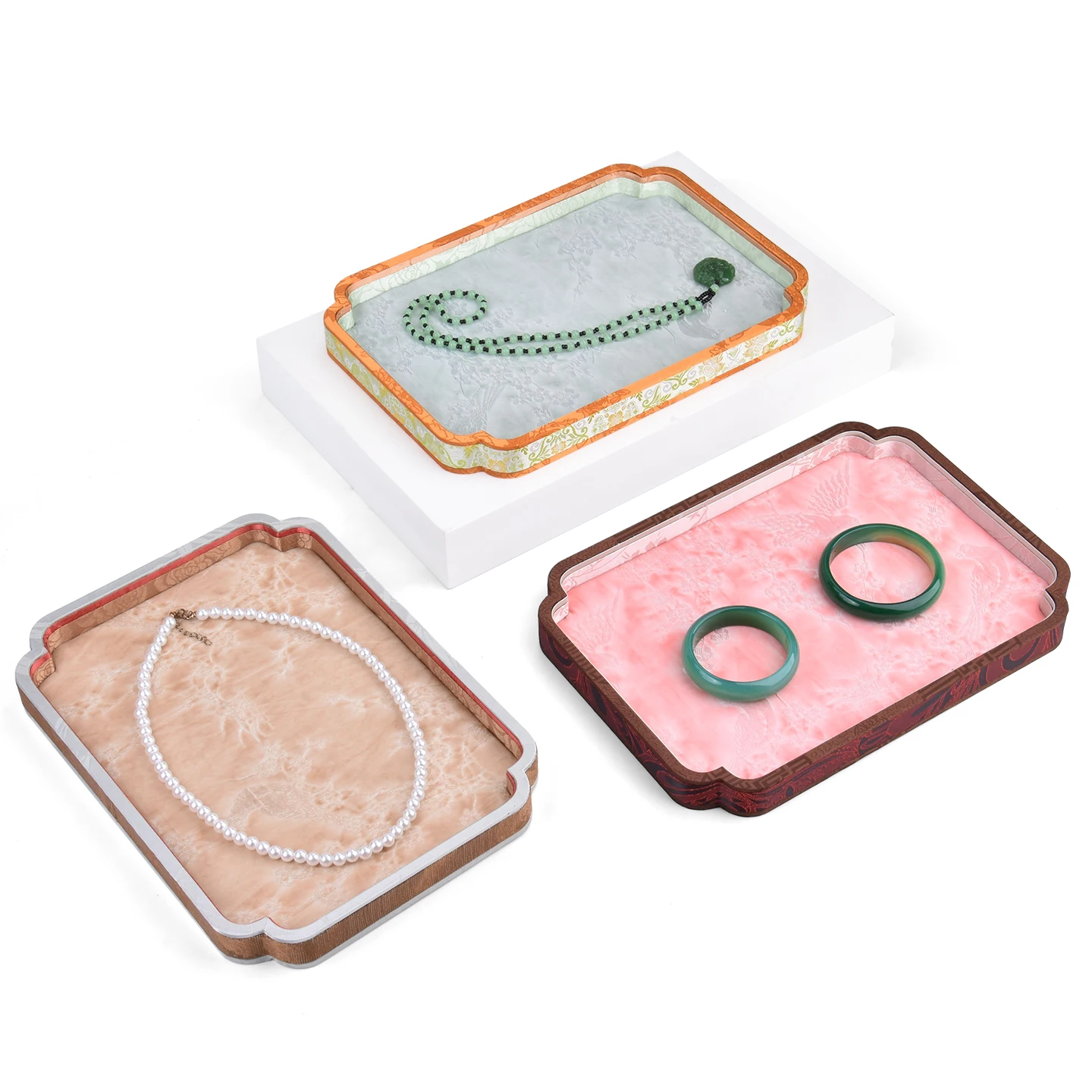 

Jewelry display plate, antique style cultural toys, bracelets, jewelry storage, jade viewing tray
