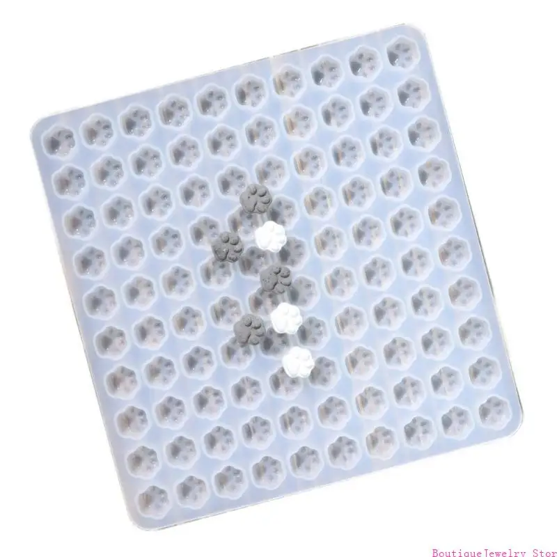 E1PE Professional Cats Paws Art Molds Art Drip Gel Mold Decorative Mold for Salon Quality Manicure Decorations