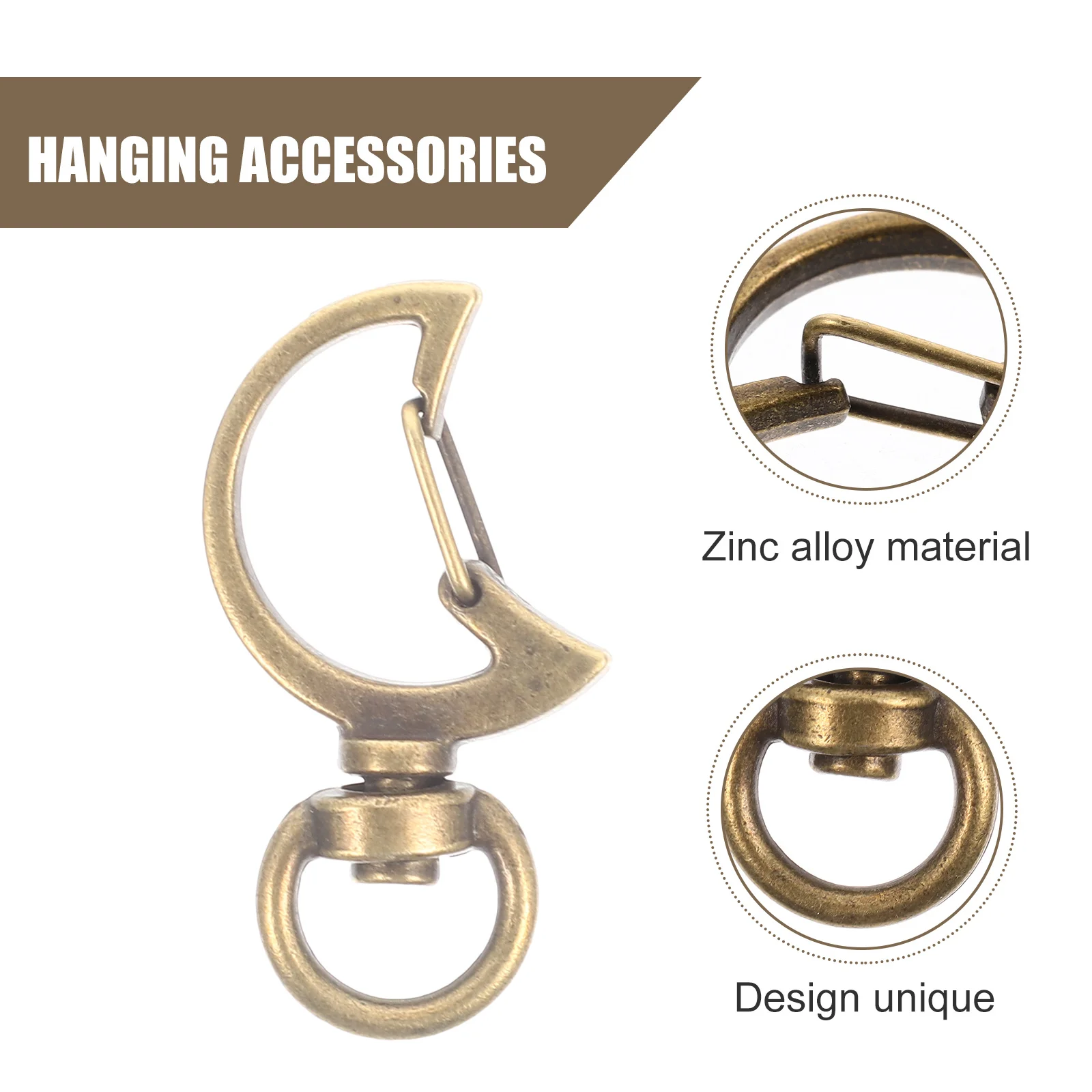 

10Pcs Zinc Alloy Spring Snap Keychain Clip Sturdy Durable DIY Buckles for Lanyards Bags Key Rings Accessories Key Rings Bulk