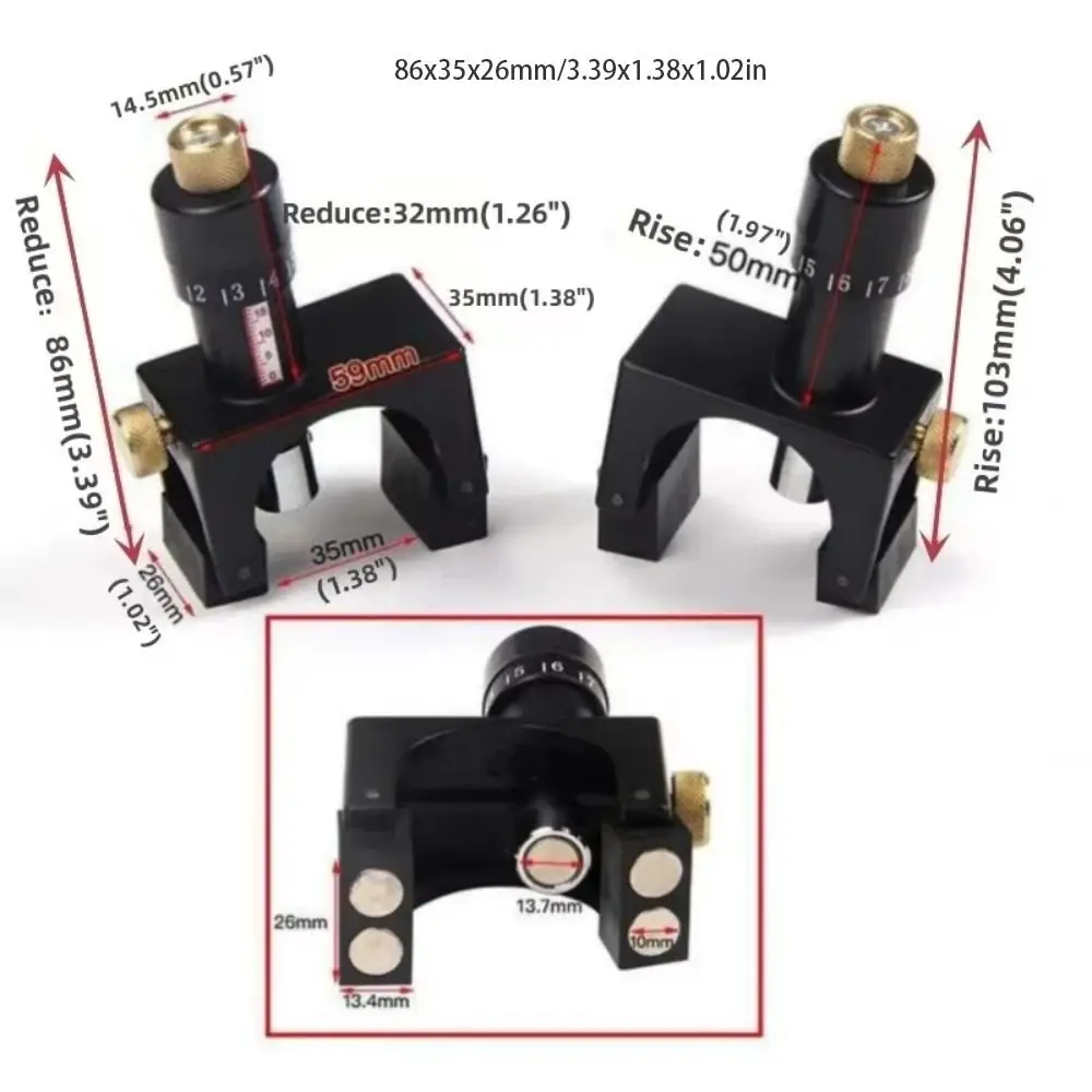 Magnetic Woodworking Setter Tools Adjustable Calibrator Setting Gauge Device Durable Practical Cutter Setting Jig DIY