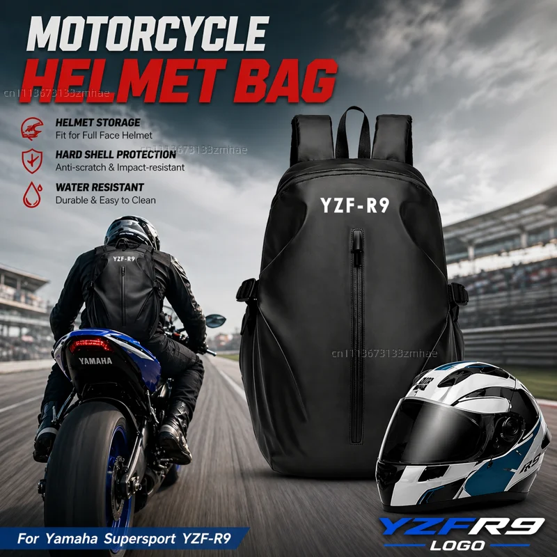 Knight Backpack Motorcycle Helmet Bag Travel Equipment Waterproof Large Capacity For Yamaha Supersport YZF-R9 YZF R9 2025