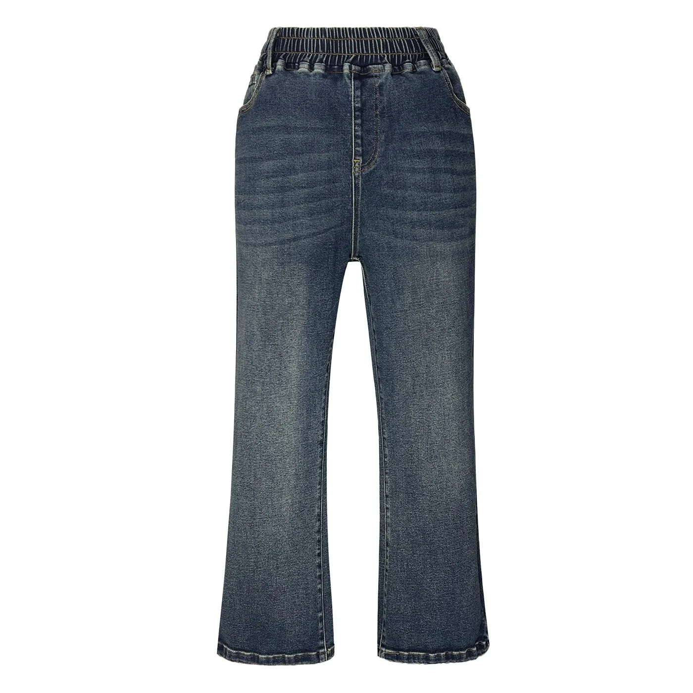 7xl queimado jeans bootcut feminino 6xl calças de cintura alta elástica esticado elegante plus size primavera outono feminino senhora denim calças
