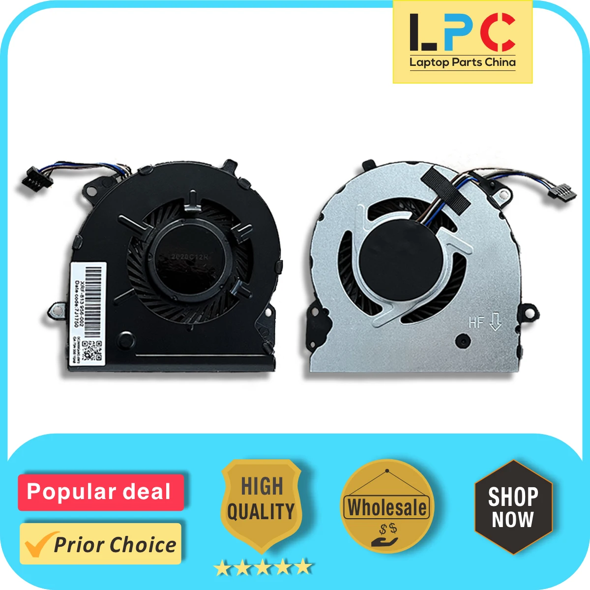 Wentylator chłodzący GPU do HP Pavilion 15-CS 15T-CS 15-CW L25585-001 4Pin Nowy Zamiennik Radiator Chłodzący Laptopa
