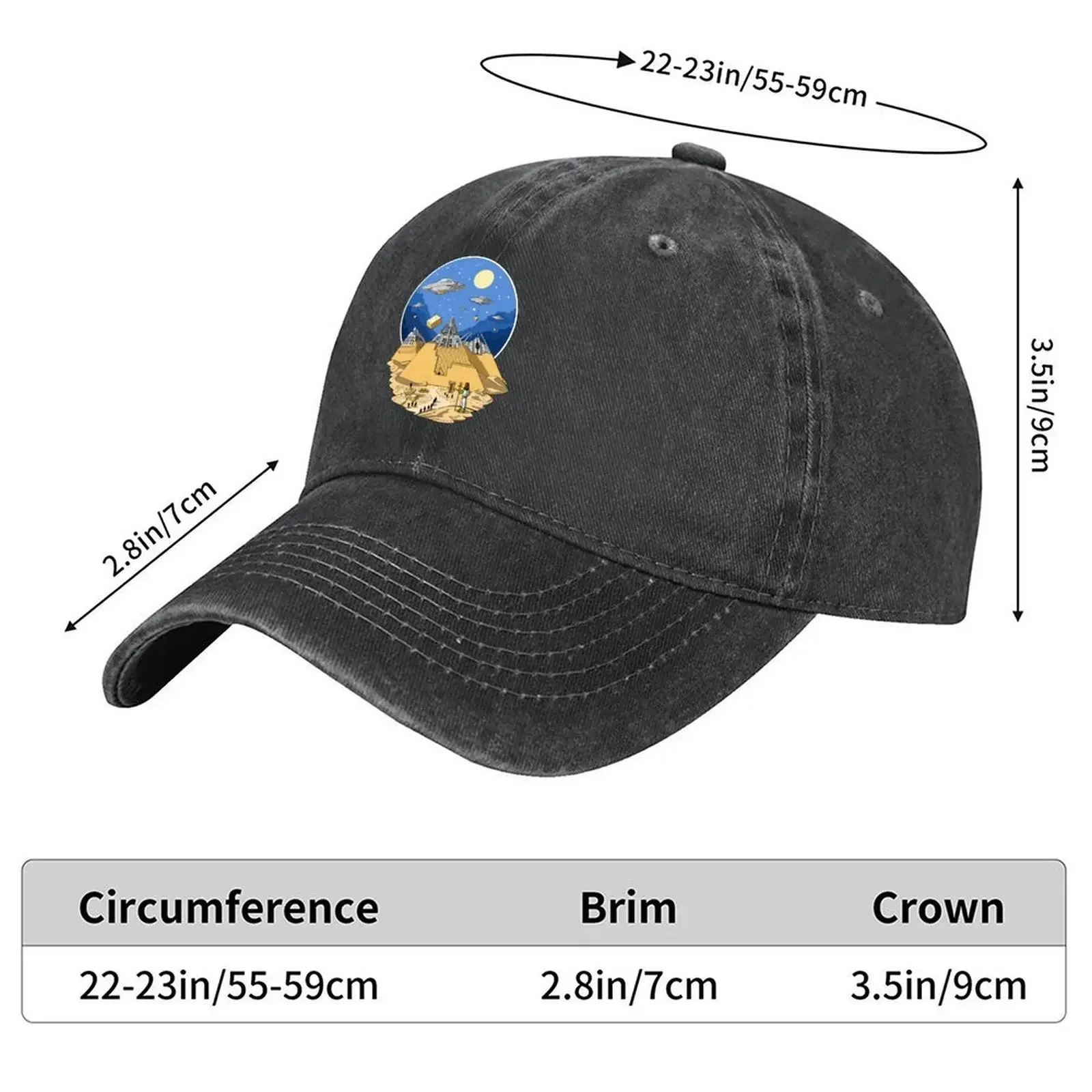 New Aliens Bulding Egyptian Pyramids Baseball Cap hiking hat Sun Cap Trucker Cap luxury woman Men Golf Wear Women's