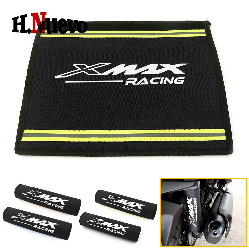 

X-MAX Motorcycle Shock Absorber Cover with Reflective Strip Washable Rubber-based Fastener For Yamaha Xmax 250 300 400 2013-2023