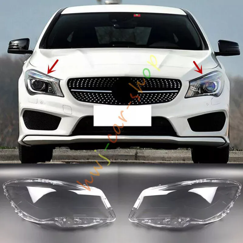 

Пара прозрачных крышек линз для фар + клей для Mercedes-Benz CLA W117 2013-2015 гг.