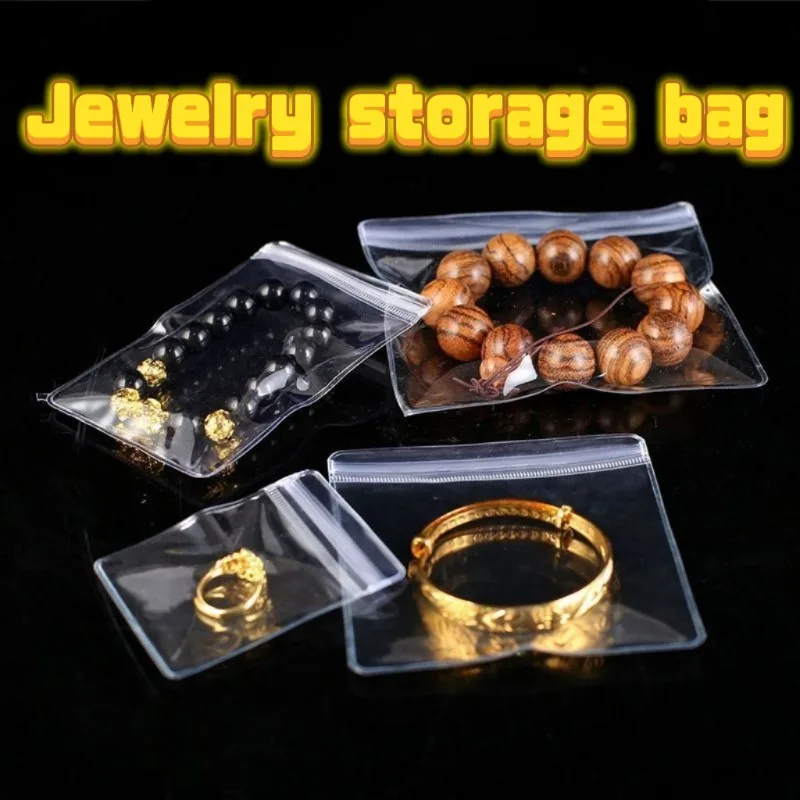 10-200Pcs Jewelry Storage Bag Anti-Oxidation Transparent Jewelry Organizer for Earring Necklace Bracelet Ring Holder Ziplock Bag