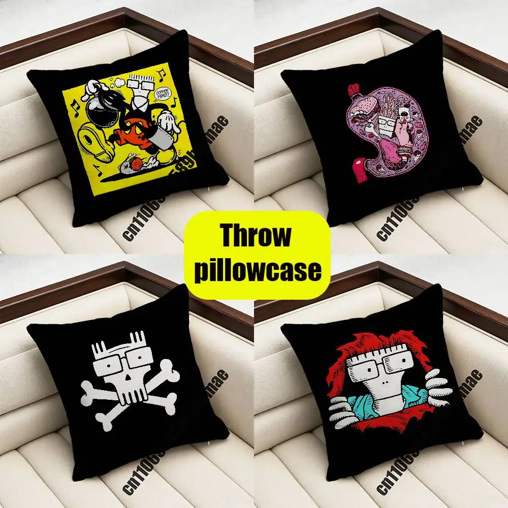 

For M-Milo Aukerman D-Descendents Milo Goes to College Throw Pillow Case Sham 45x45cm Square Car Pillowcase Pad Cushion Cover