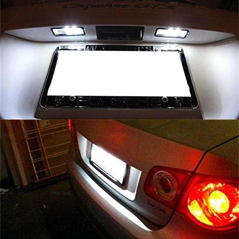 2PCS Car Canbus Error Free LED License Light 12V For Audi A1 A4 B8 4D 5D A5 S5 2D 5D A6 S6 For VW Golf Passat Led Number lamp