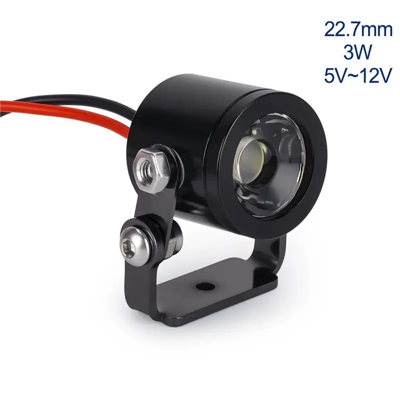 A63T-2PCS RC Car LED Headlights Spotlight With Bracket For 1/10 RC Crawler TRX4 For Defender SCX10 90046 RC4WD D90 D110 TF2