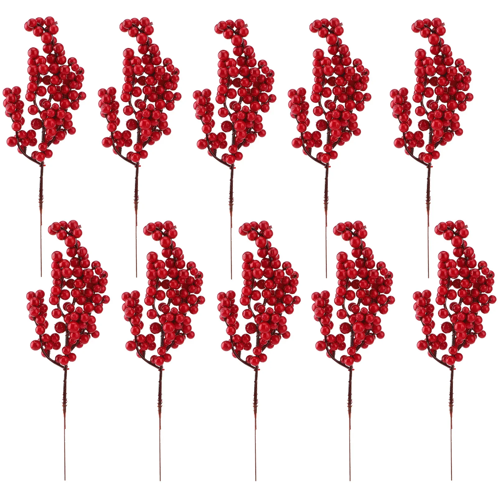 

22cm Artificial Red Cherry Bouquet Simulation Fruit Branches Faux Mini Flower Picks Christmas Home DIY Decor Accessories