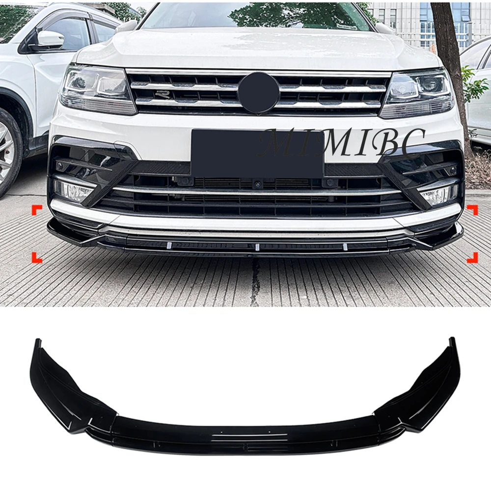 

Car Front Bumper Lip Spoiler Diffuser Front Shovel Exterior Guard Decoration Modified For Volkswagen Tiguan MK2 Rline 2017-2020