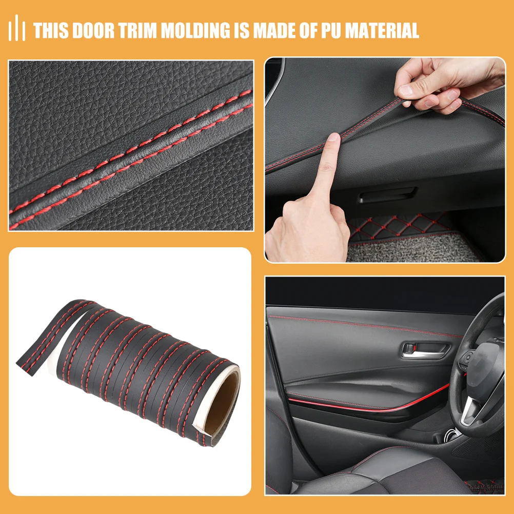 

1 Roll 1M Door Trim Molding Pu Flexible Car Interior Decor Dustproof Gap Protection Strip Vehicle Body Accessories