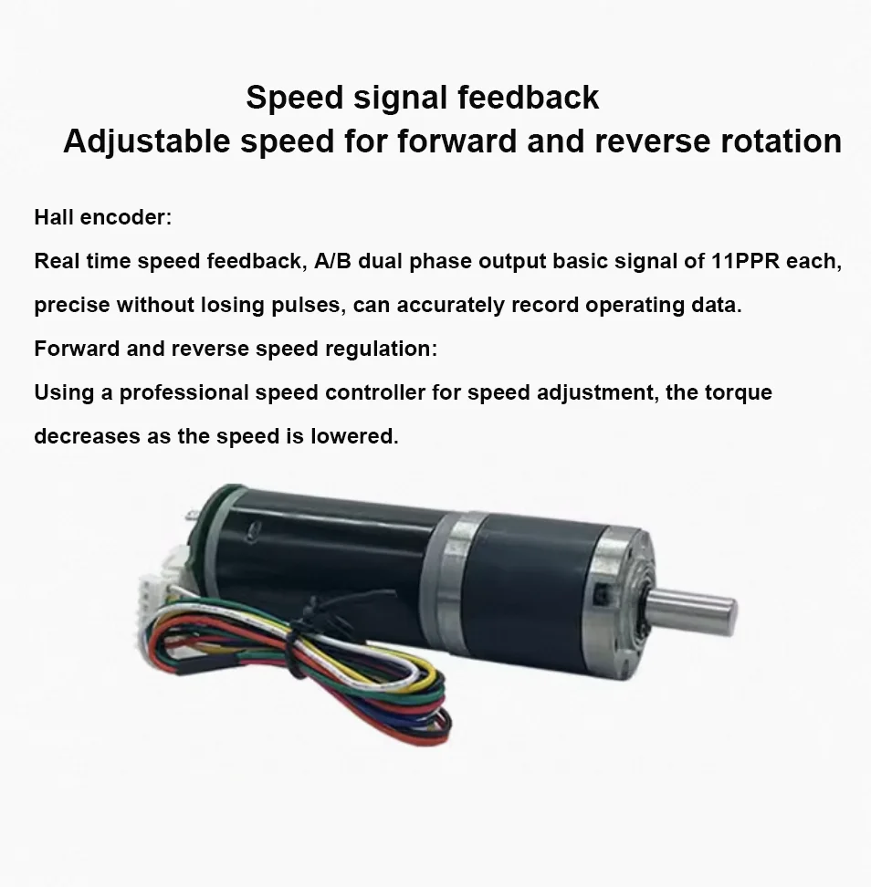 100kg 32mm 32-31ZY Planetary Hall Encoder Brushed Reduction Motor 12V24V High Torque Motor Micro DC Speed Control Motor