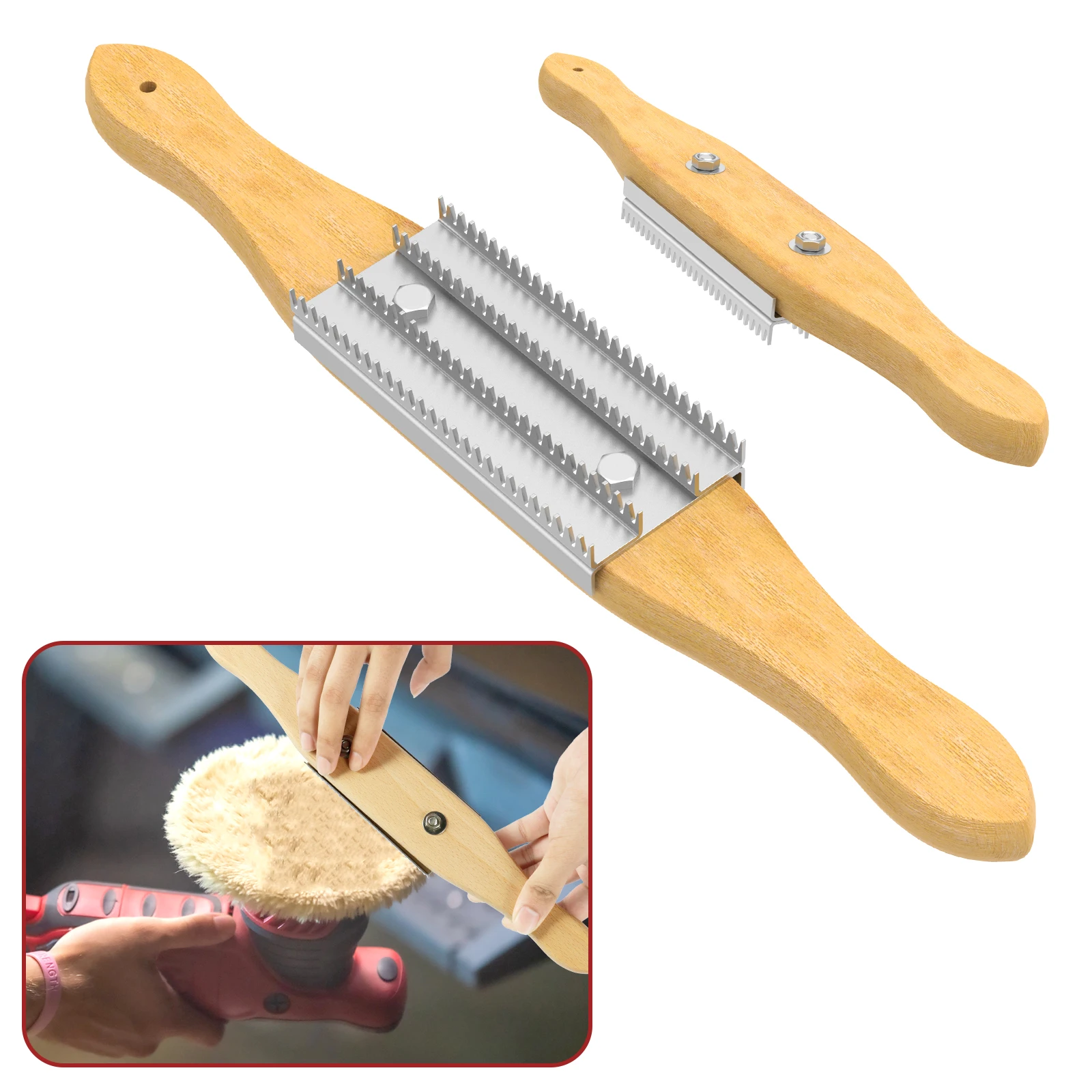 Buffing Wheel Cleaning Rake 15inch for Removing Residual Compounds and Metal From Buffing Wheels
