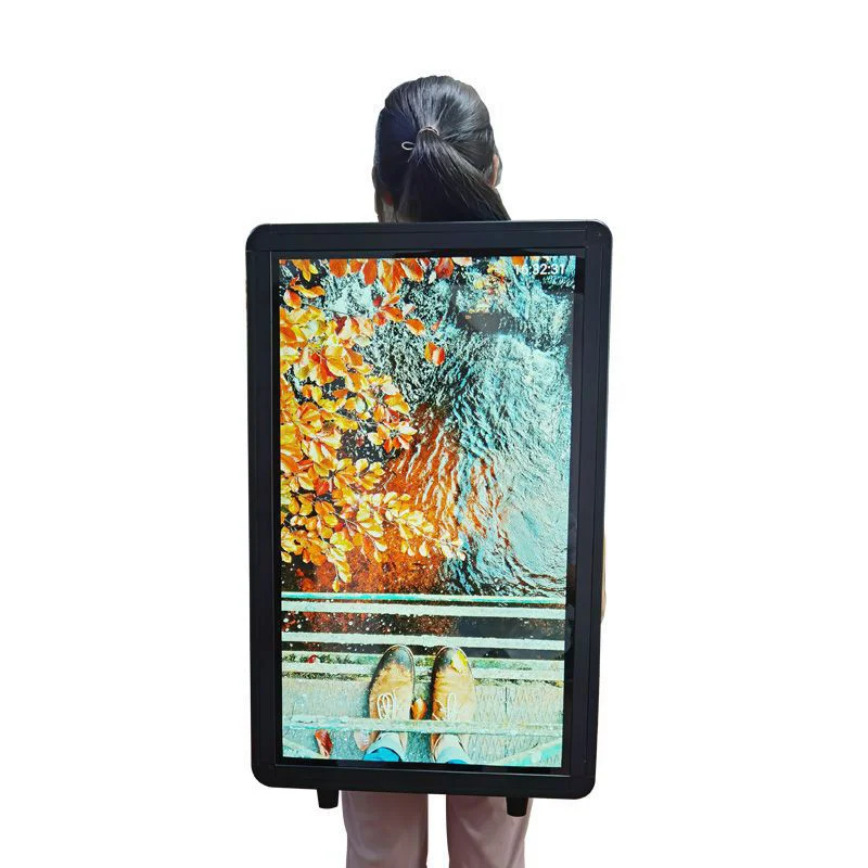 Outdoor Smart LCD Billboard Backpack Digital Advertising Display with Aluminium Material