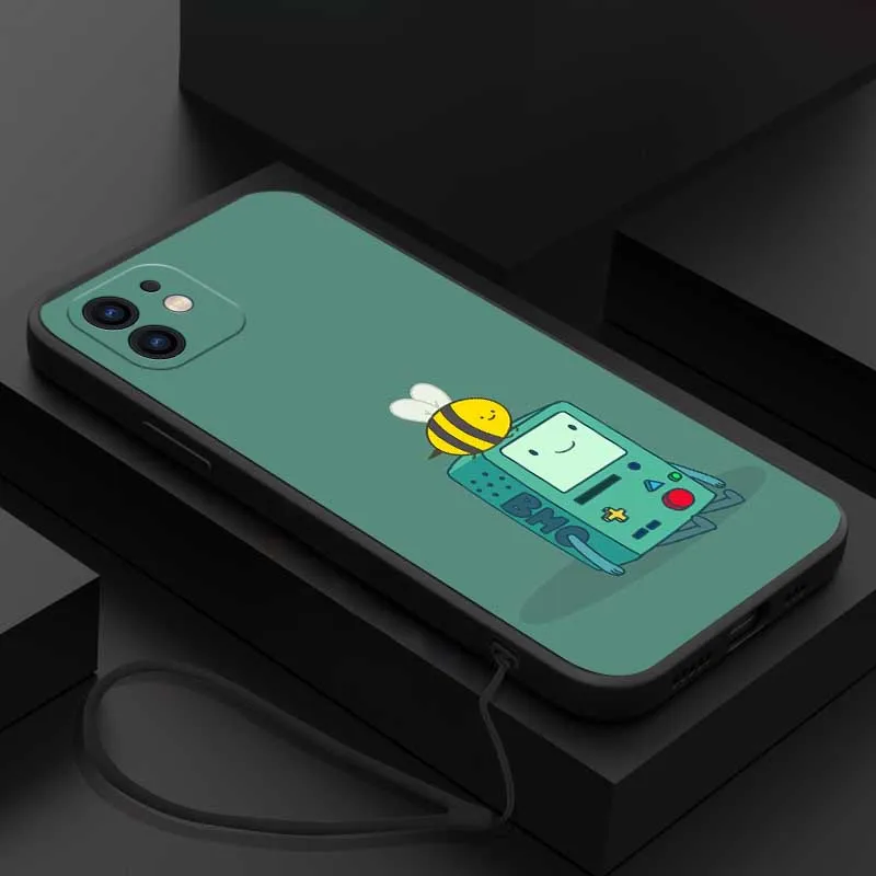 Cartoon adventure time Phone Case For Xiaomi Redmi Note 12 12S 12C 10 10C 10A 10T 9 9T 9A 11 11S 11T Pro 4G 5G With Hand Strap