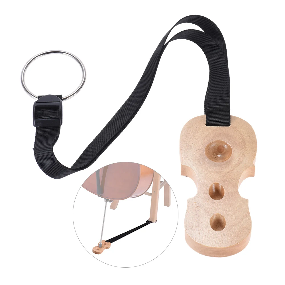 Cello Endpin Non-slip Stop Holder Rest Anchor Protector Pad Cello Shape Burlywood Color Solid Wood 13.9*6.7*1.7cm 106g 1 Piece