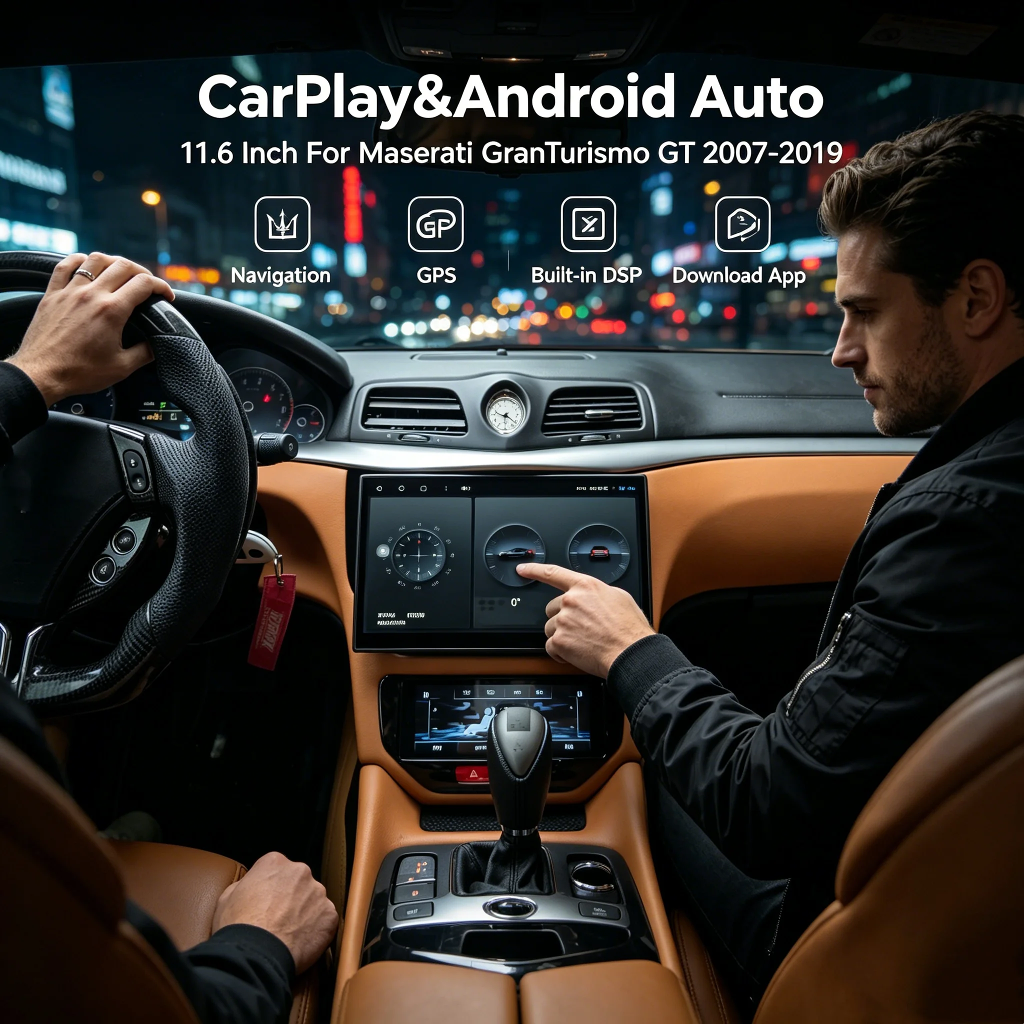 Android Touch Screen Stereo For Maserati GranTurismo GT/GC 2007-2019 Car Radio Multimedia Video Player Auto GPS Carplay DSP Unit