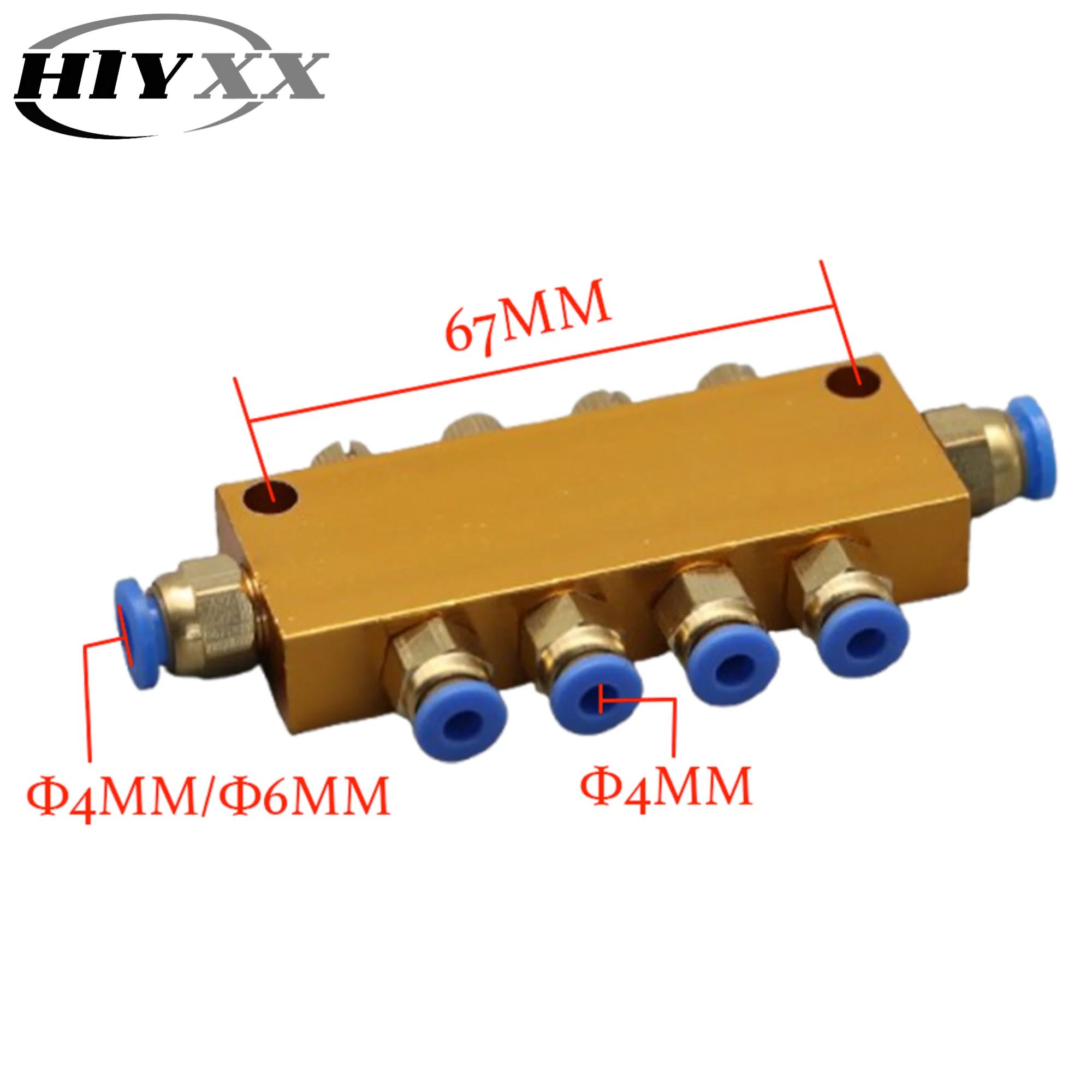TK Adjustable Oil Distributor Manifold Copper Lubrication Block With Quick Connector For CNC Machine Tool Lubrication System