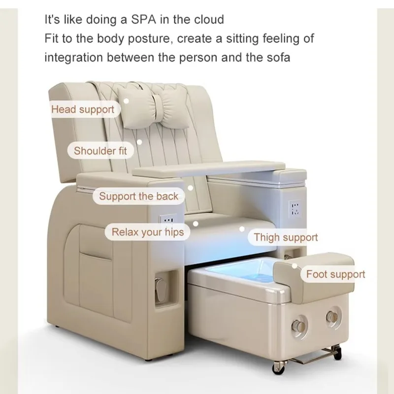 Luxury Massage Pedicure Chair Adjustable Spa Pedicure Chair No Plumbing Foot Spa Pedicure Chair for Nail Tech