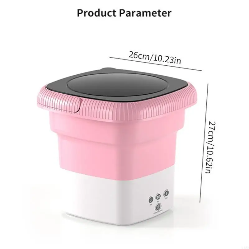 918Dポータブル折りたたみ洗濯機キャンプキャンプランドリーマシンプラスチックテクスチャーアパートメントで使いやすいと保管に適しています